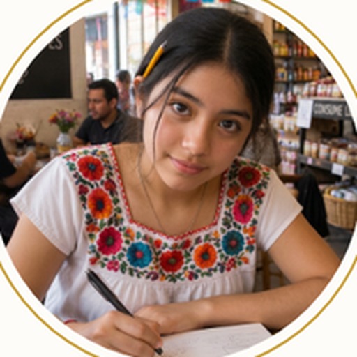 Illustrative portrait for a young entrepreneur from mexico city