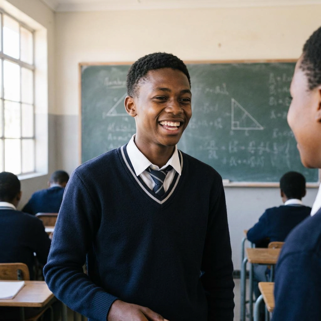 Illustrative portrait for a mathematically gifted student from soweto